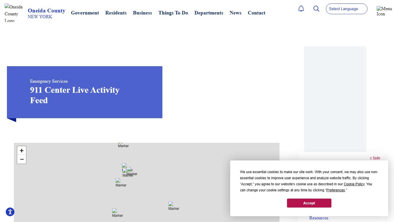 911 Center Live Activity Feed Oneida County